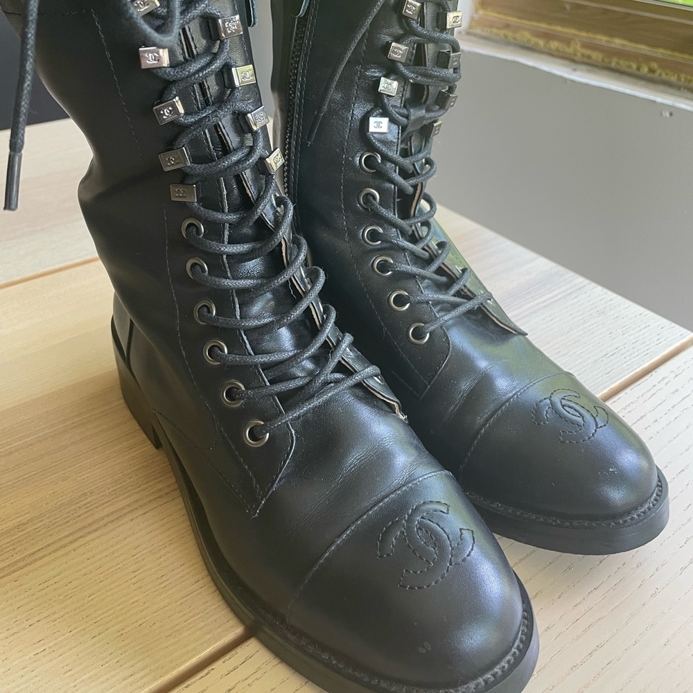Chanel black boots